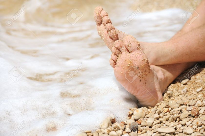 16216523-Relaxation-on-beach-detail-of-male-feet-Stock-Photo-foot